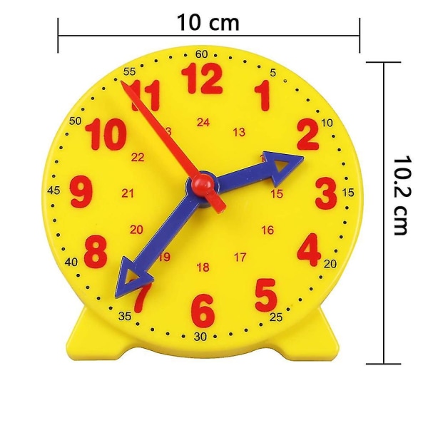 Reloj de aprendizaje de riqueza para niños, tiempo de enseñanza, reloj con engranaje de 12/24 horas