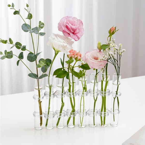 Hängande vas, kreativ provrörsvas, glasprovrörsbudvas