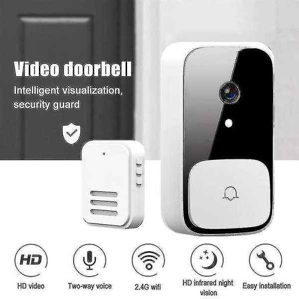 Video Dörrklocka Wifi Utomhus Smart Dörrklocka Ring Intercom Smart Home Trådlös Dörrklocka Ring Telefon Hemsäkerhetskamera