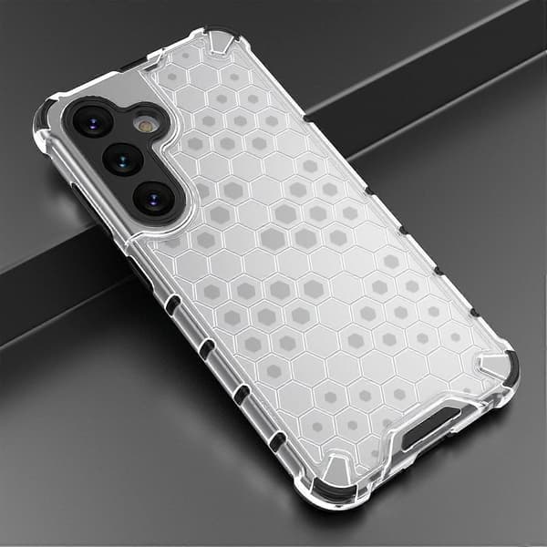 Til Samsung Galaxy A26 5G Deksel PC TPU Telefondeksel Bikubeform - Grå