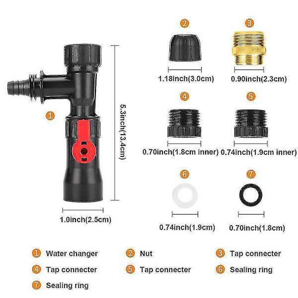 Betterlifefg-auto Akvarium Vattenväxlare Kit Kranadapter Vattenbytespump Rengöringsverktyg Fisk Tank Cleaner