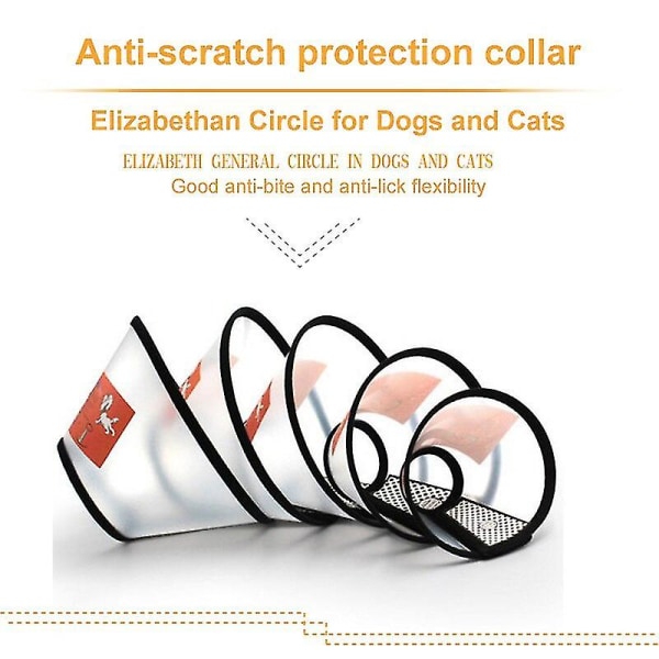 Cat Anti-bite Halsband Pet Recovery Halsband Transparent cover Elizabethansk halsband Circle för husdjurstillbehör