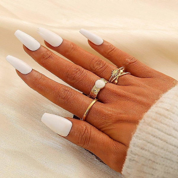 3 st Stilrena ringar Damaccessoarer Unik design Justerbar Elegant mode Smycken Presentidéer