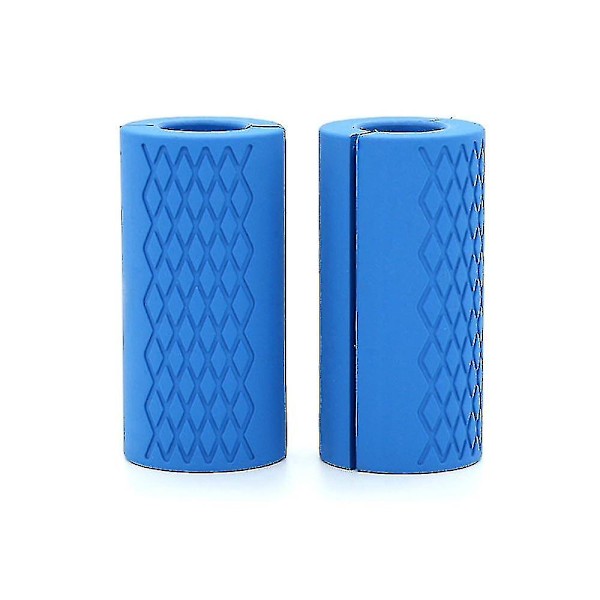 2 stk. Dumbbell Grips Stanggreb Tykt Stangadapter Fedt Grips Vægtstanggreb Vægtløftningsstanggreb - Farve Blå