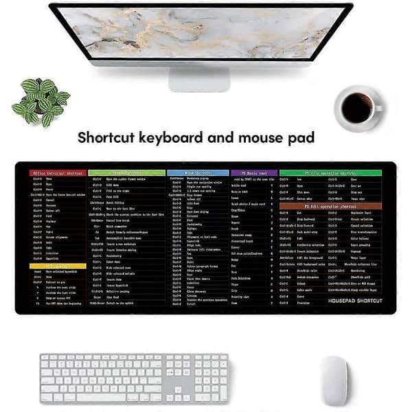 Tastaturmatte Falmebestandig Hurtigtaster Trykking Gaming Musematte Musematte