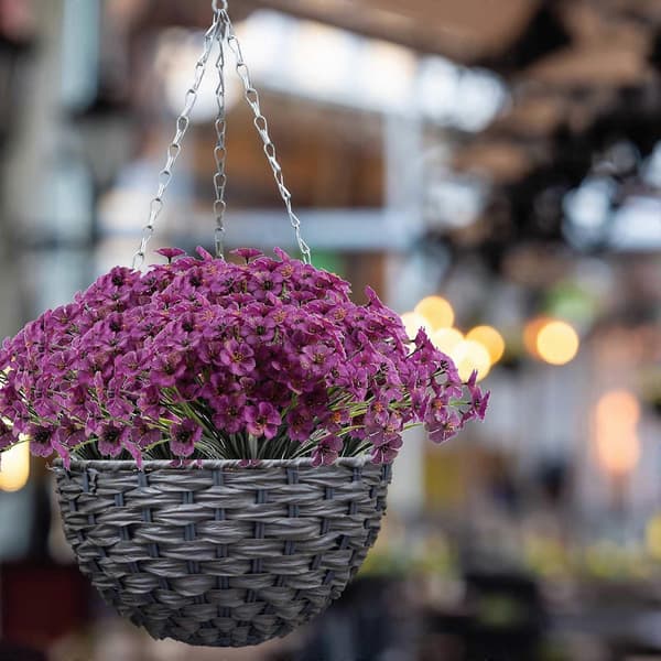 Udsalg! Amvlyk Kunstige Lilla Blomster til Udendørs Brug