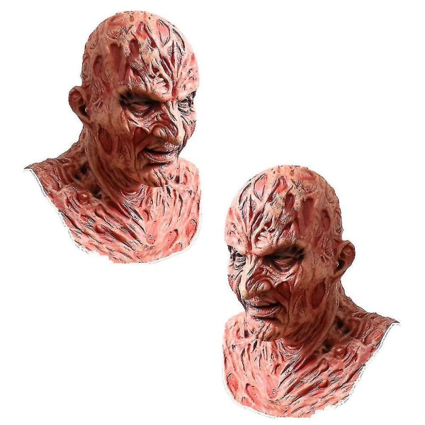 Freddy Krueger Latex Mask Carnival Halloween Realistiset aikuisten juhlat Scary Cosplay Prop