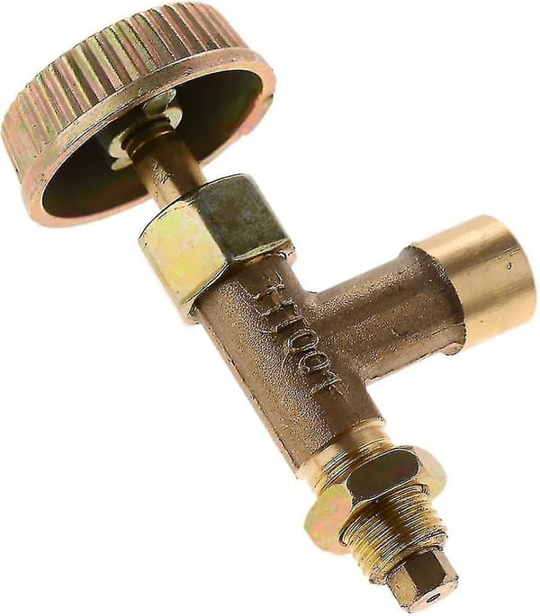 Propanregulator On/off, Högtrycksnålnventil, Justerbar Mässingadapter för Gasslangar, On/off