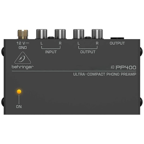 Ctmw Phono Platespiller Forforsterker - Mini Elektronisk Lyd Stereo Fonograf Forforsterker med Rca-inngang, Rca-utgang og lav støydrift drevet av 12 volt