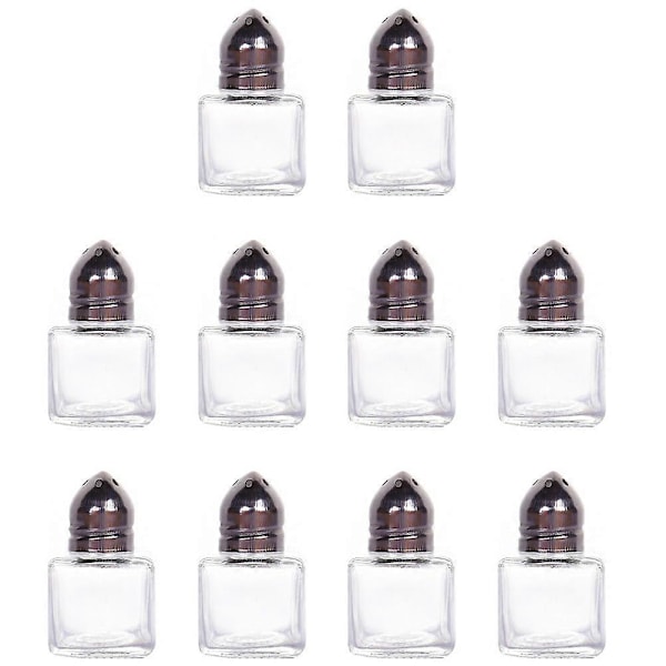 10 stk. Små Terrarium Mini Dispenser Mini Salt- og Peberkværne BBQ Flasker Mini Cube Salt- og Peberkværne