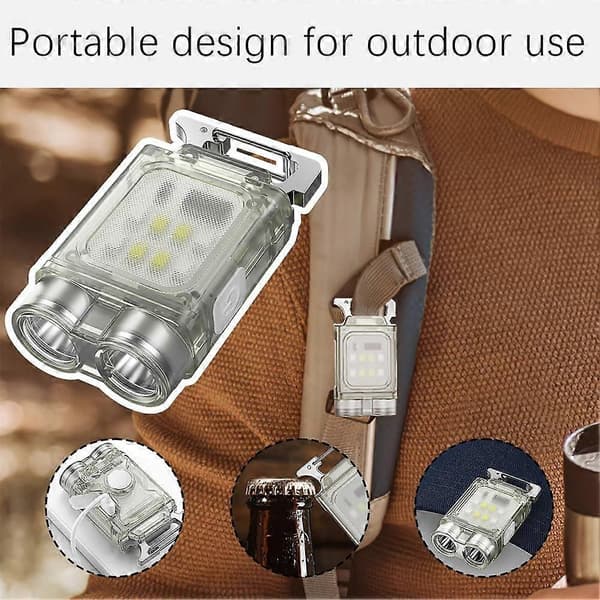 LED Lommelygte Mini Bærbar Arbejdslys Lomme USB Lampe Genopladelig A9D0