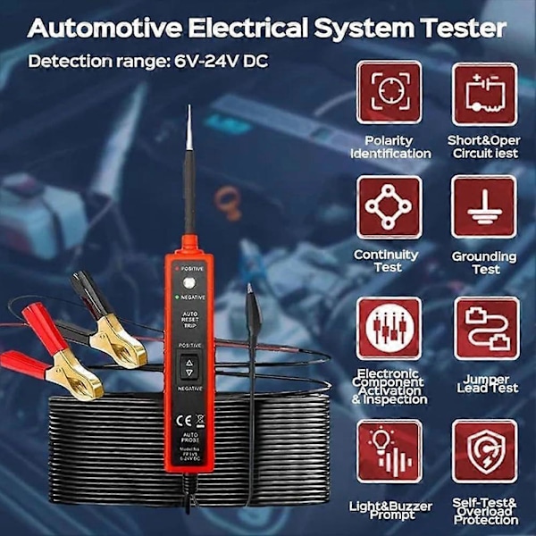 Spændingstester Digital batteritester Bilbatteritester Multimeter Elektrisk tester