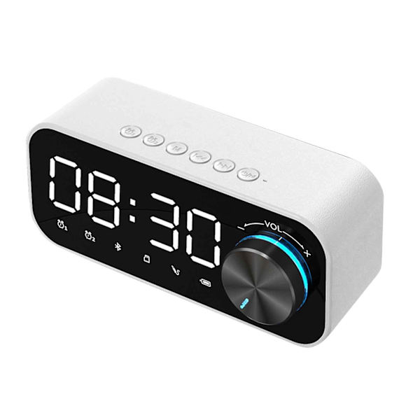 Digital Klocka Ny Smart Spegel Bluetooth Högtalare Subwoofer Bärbar Mini Stereo Miniklocka Hem Alarmklocka Kort