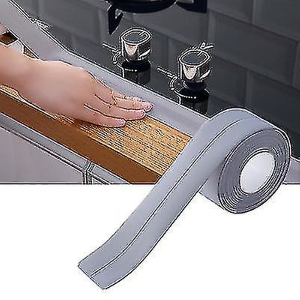 2 stk Vanntett Tape Limstrimler Baderomsforsegling Hvit Anti Mold