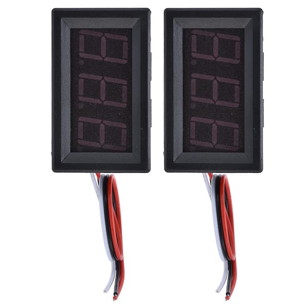 Digital Voltmeter Display 0-99,9V 3-Lednings DC LED-modul (2-pakning)