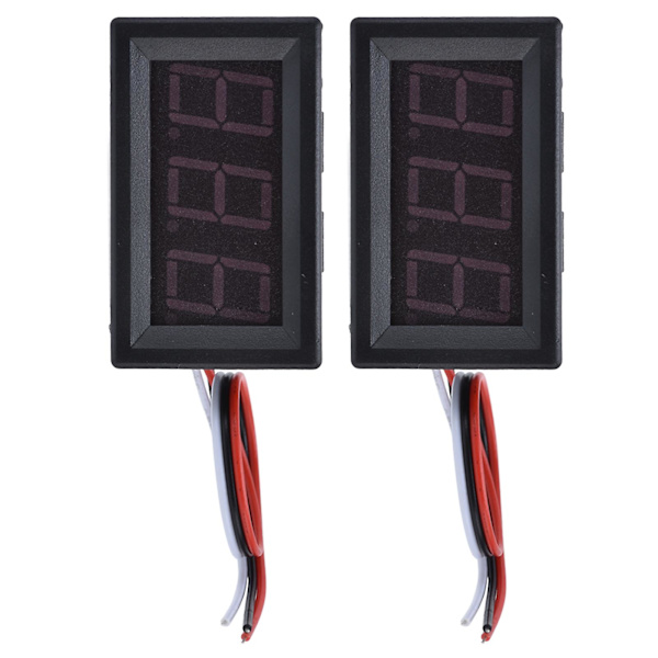 Digital Voltmeter Display 0-99,9V 3-trådet DC LED Modul (2-pak)