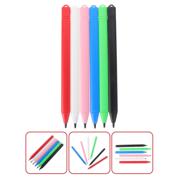 6 stk Kids Tablets Erstatning Stylus Penne Tegnetablet Penne Stylus Pen Tablet Stylus Tegne Pen-yuyu