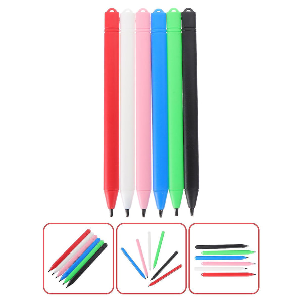6 stk Kids Tablets Erstatning Stylus penner tegnebrett penner Stylus penn nettbrett Stylus tegnepenn-yuyu