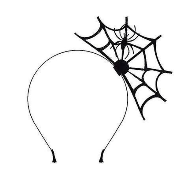 Halloween Spider Web Spider Spiderweb Halloween fest hovedstykke (sort edderkop) Uu-YUHAO