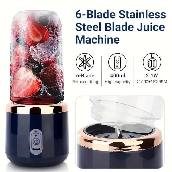 Bærbar Blender Sæt med Dobbelte Kopper