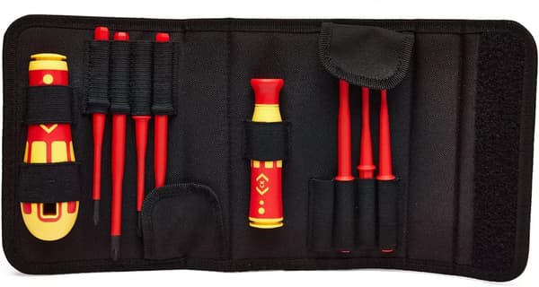 Utskiftbart skrutrekkersett VDE/1000V (med tynne blader)