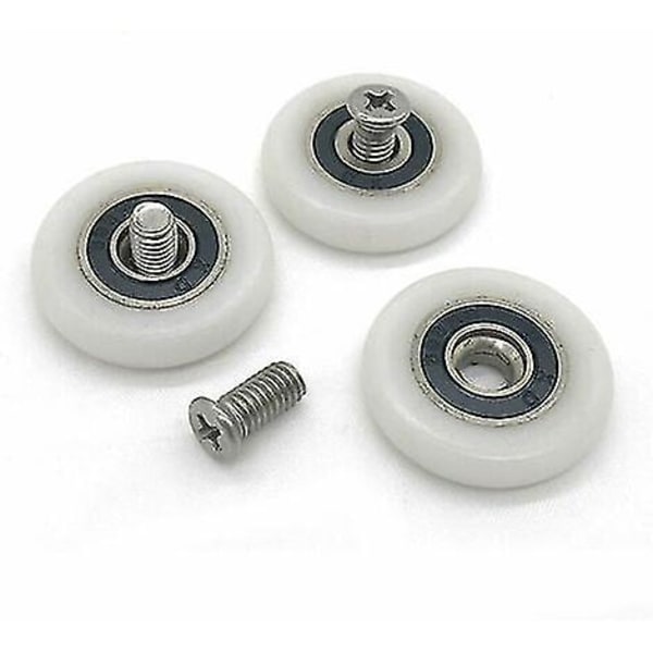 8 ersättningshjul för duschdörrar med 23 mm diameter