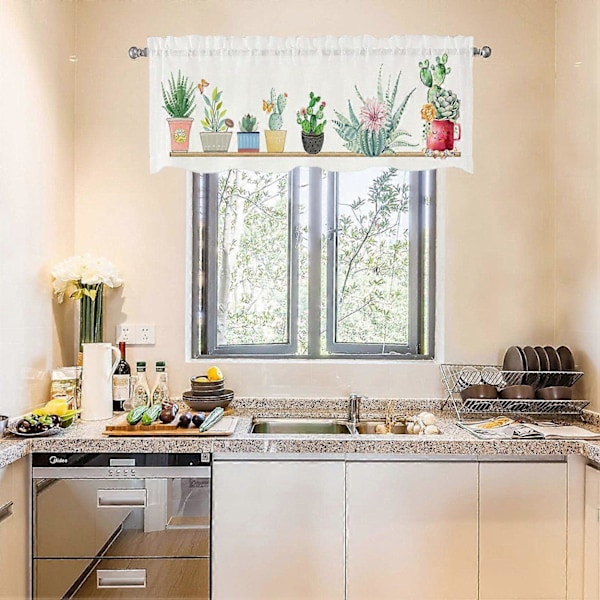 Gardiner akvarell kaktus gröna växter genomskinliga, utan stansning, naturinspirerad design