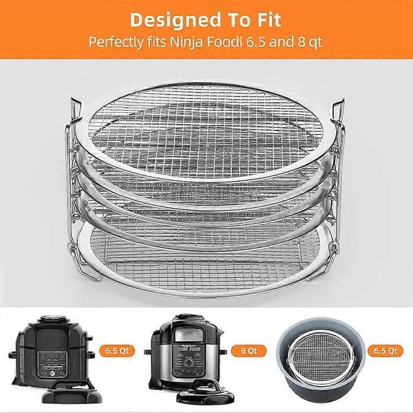 Dehydrator Stativ, Stativ til Ninja Foodi Tilbehør, Trykkoger og Airfryer - Rustfrit Stål