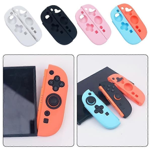 Silikondeksel til Switch2-håndtak, svært elastisk, mykt silikonmateriale Black 2pcsA