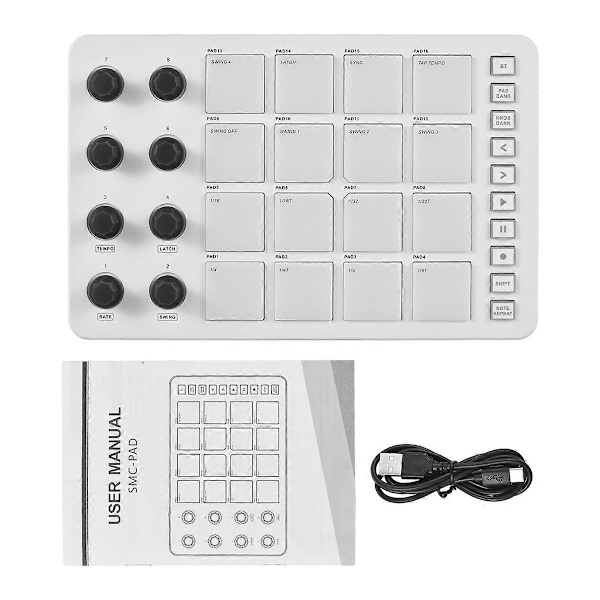 MIDI Controller Strike Pad RGB Baggrundslys MIDI Keyboard BT Forbindelse Lav Latens 3.5mm Output Inter