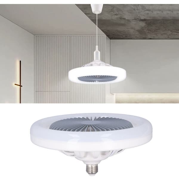 Stille LED Loftventilatorlampe 30W E27 – Ideel til børneværelser og soveværelser. Justerbar. 85–265V