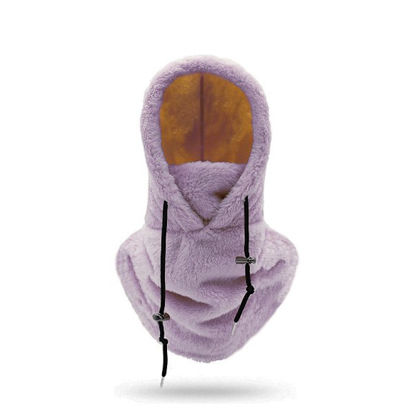 Ski-maske Vinter Balaclava Kaldt Vær Vindtett Justerbar Varmt Hettehatt Halsduk Purple