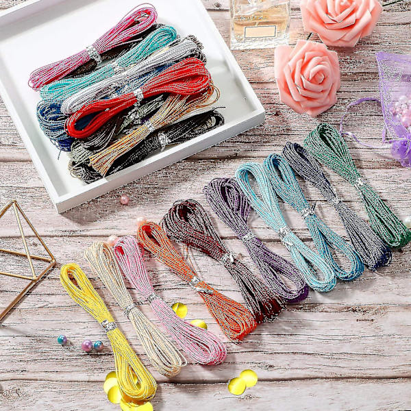 30 Färger 1mm Vaxad Snöre Pärlstråd För DIY Macrame Halsband Armband Smycken Tillverkning