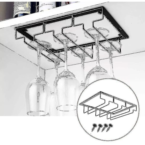 Hängande Glasställ - Vinglasställ Med 3 Stänger För 6-9 Glas