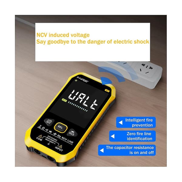 S1 Smart Digital Multimeter 9999counts AC Modstand Kapacitans Diode NCV Hz Live Wire Display Te