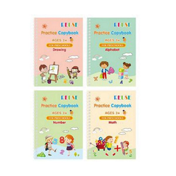 Børns fulde engelske øvelsestekstbog Børns genanvendelige håndskriftsøvelsesbog at lære at