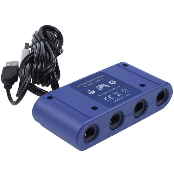 Kontrolleradapter for Switch, PC, 4 porter med Turbo og Hjem-knappmodus, ingen driver