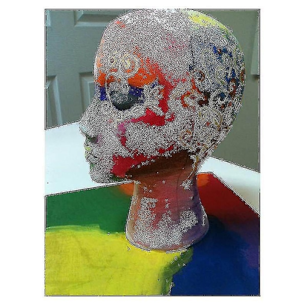Styrofoam Mannequin Hode for Visning av Parykk, Hatt og Caps - Hvit Skumhode