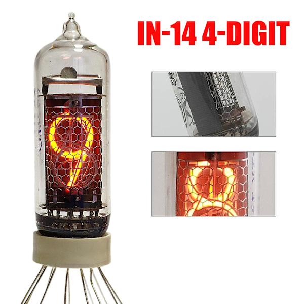 IN-14 Nixie-rörsklocka Kit - Retro skrivbords termometer & klocka med autentisk kallkatoddisplay js