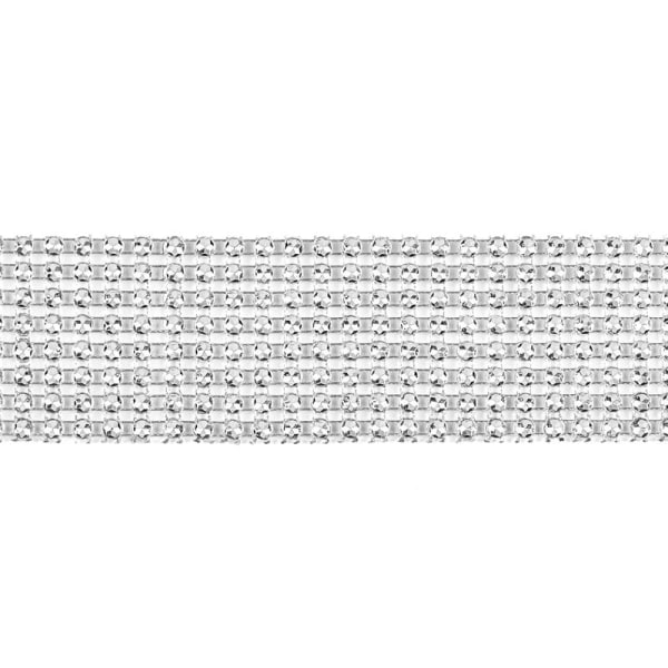 Strassband på Rulle - 4 cm x 10 Silver