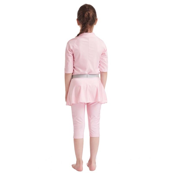 Konservativ baddräkt för flickor Baddräkt för barn med cap Pink 110CM