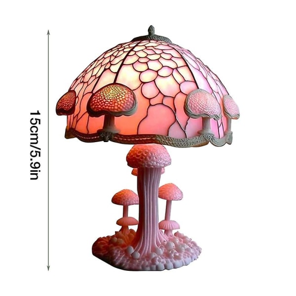 1st Vintage färgad bordslampa Handgjord växtserie bordslampor svamplampa A