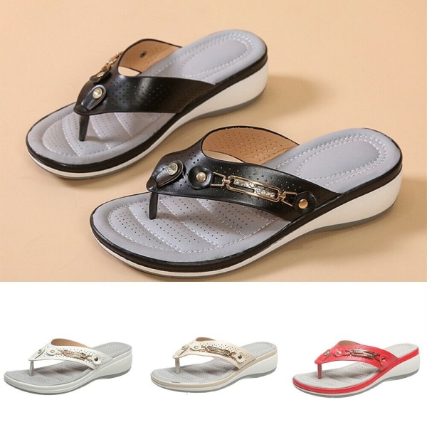 Soft Cushion Flip-flop sandaler Damer Slippers sommarskor White 39