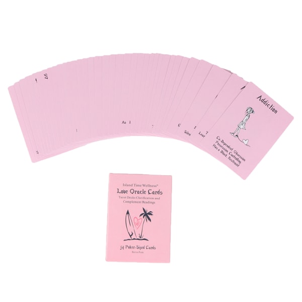 2 delar rosa, svart hälsosam kärlek orakelkort tarot profetia spådom familj Rosa, svart one size