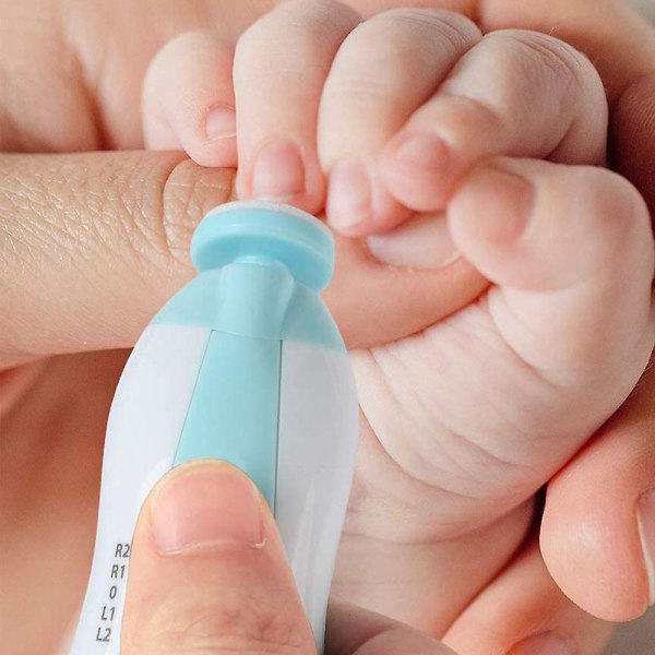 Baby nagelfil trimmer Elektrisk nagelfil med lätt Professionell och säker återanvändbar baby nageltrimmer. Automatiskt nagelklippningsverktyg för nyfödda bebisar one size