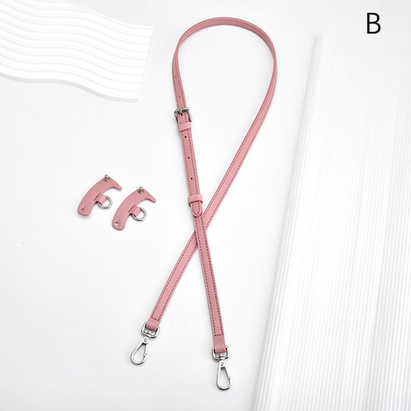 1Set Väskrem För Mini Punch-Free Läder Axelrem Pink