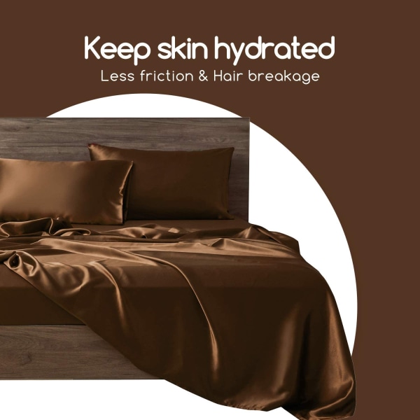 Silk Satin Örngott 2-pack (utan fyllmedel) Chocolate 51X91cm