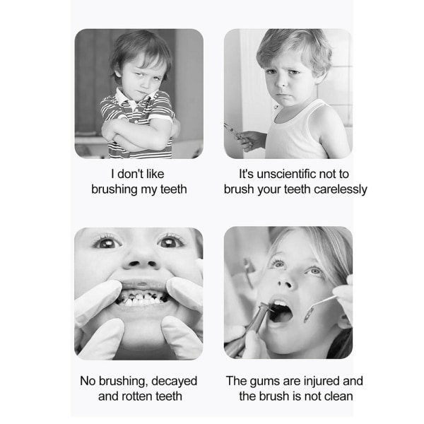 U-formad tandborste för barn 360° grundlig rengöring för åldrarna 2-12 pink S