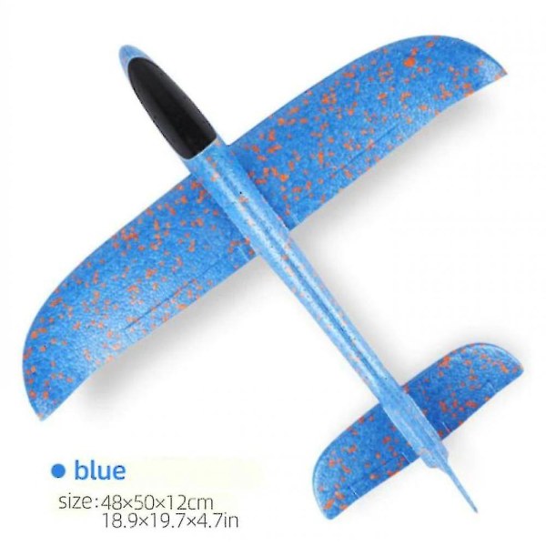 Foam Flygplan Glider Flygplan Flygplan Kastar 50 Cm blue