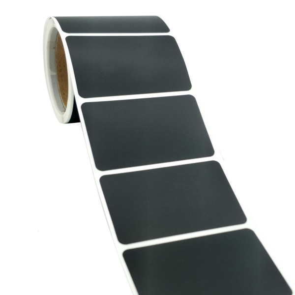 120-pack Svarta tavlan-etiketter Griffeletiketter Burkar + Penna black